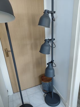 2 staande lampen, grijs, Ikea