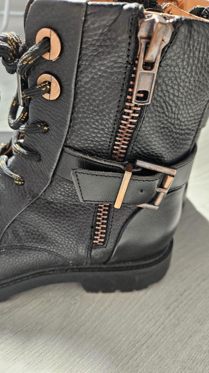 Zwarte leren boots