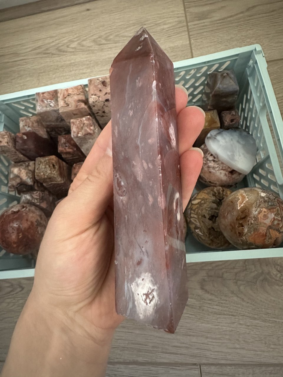 Kristallen - torens en bollen - Mexicaanse Crazy Lance Agaat