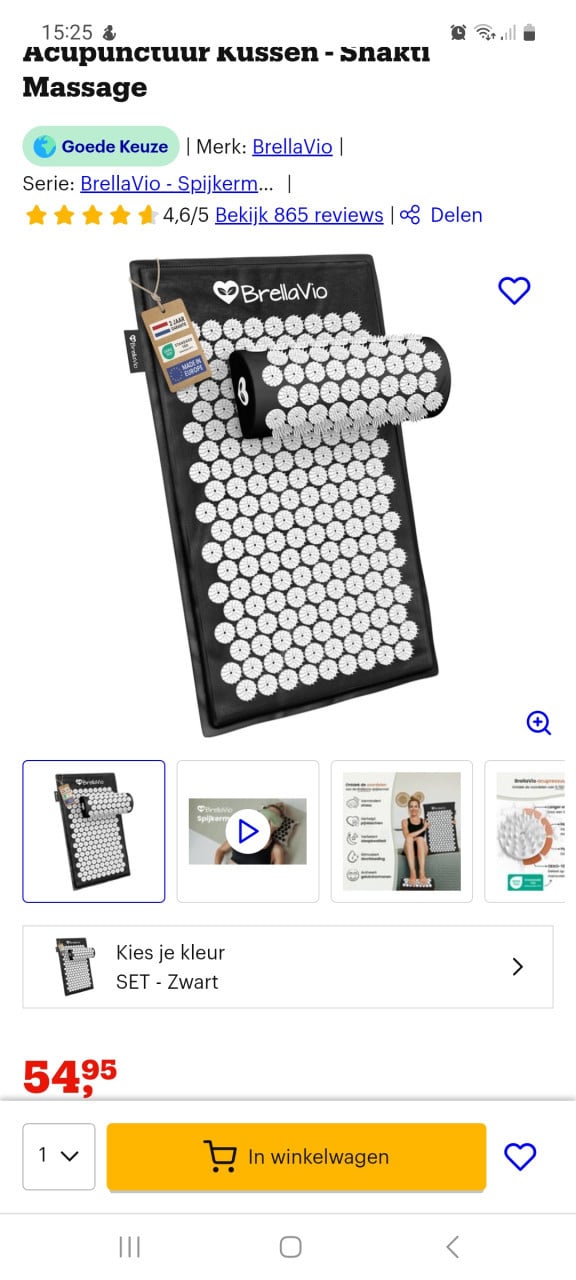 Spijkermat en kussen