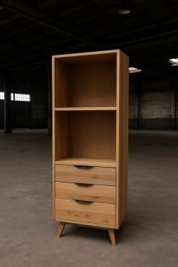 Vol Eiken badkamerkast / halkast / boekenkast 200x60x40 Nieuw in verpakking