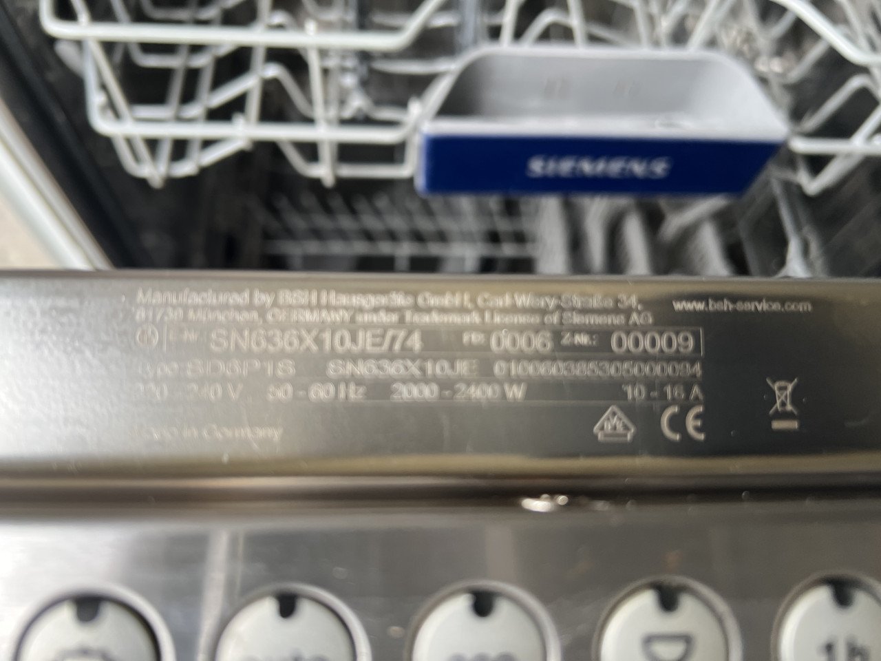 Siemens SN636X10IE inbouw vaatwasser volledig geïntegreerd klasse A++