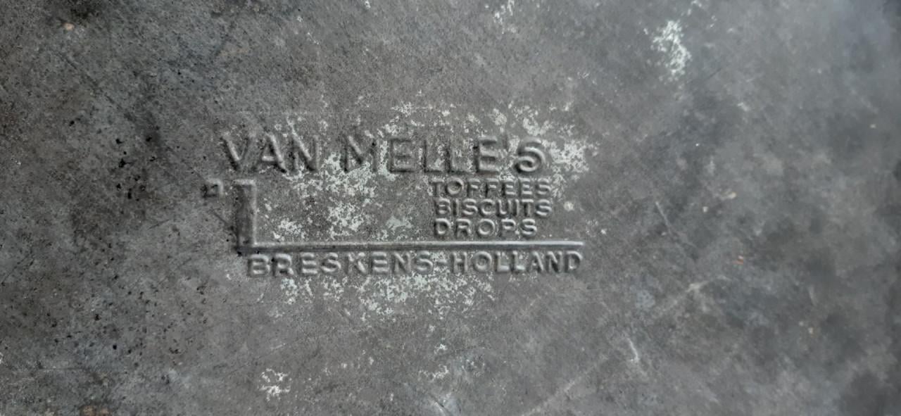 Blik van Melle's toffees, superieure kwaliteit, Breskens Holland.