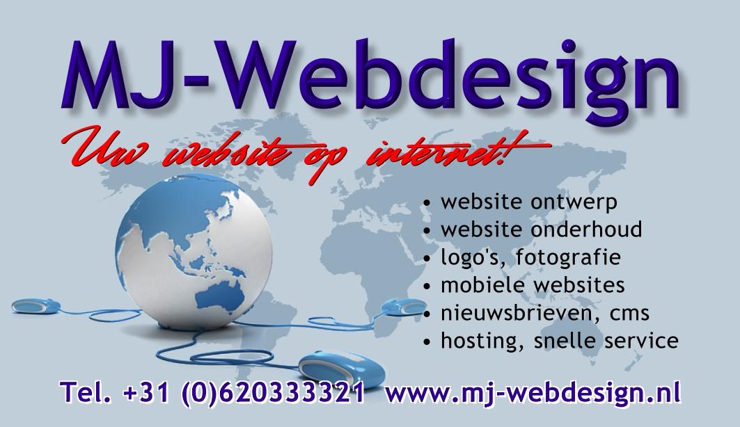 Heeft u een website nodig? MJ-Webdesign helpt u graag verder!