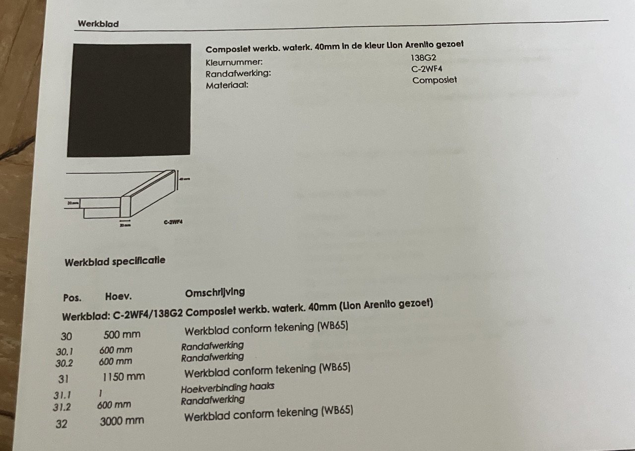 Nieuwe keukenelementen KeukenMaxx, incl blad en spoelbak