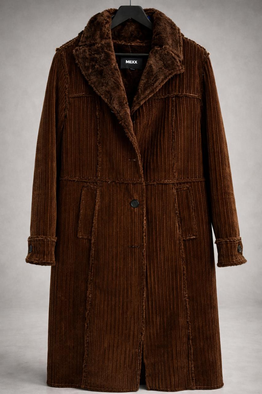 Bruine corduroy mantel