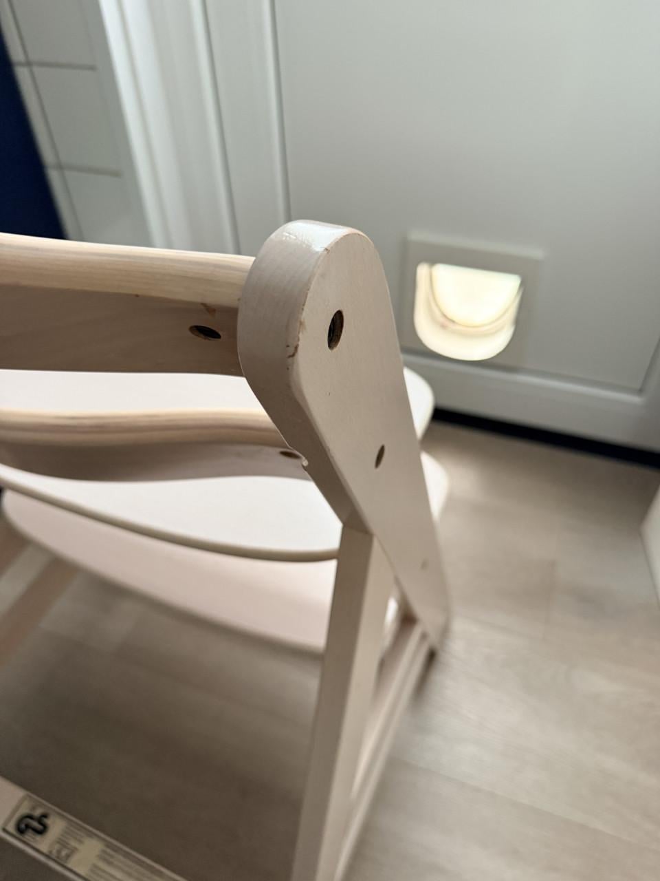 Hauck houten kinderstoel meegroeidtoel whitewash