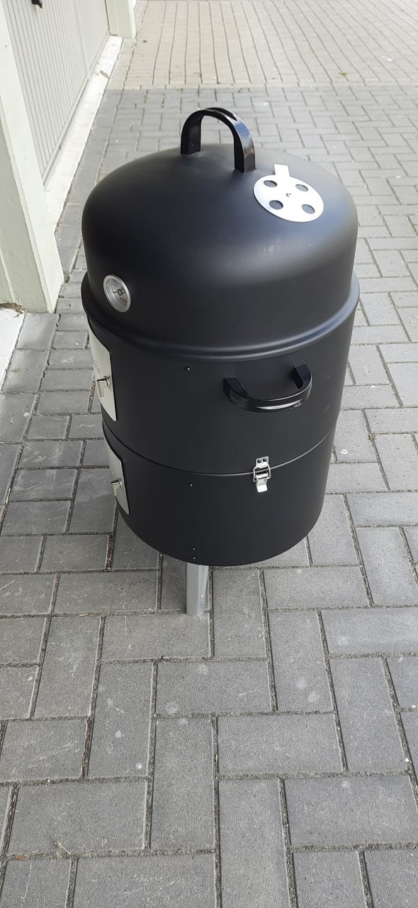 Rookoven 3in1, bbq, thermometer & ventilatiegat, barbecue rookton: ∅ 40 cm.