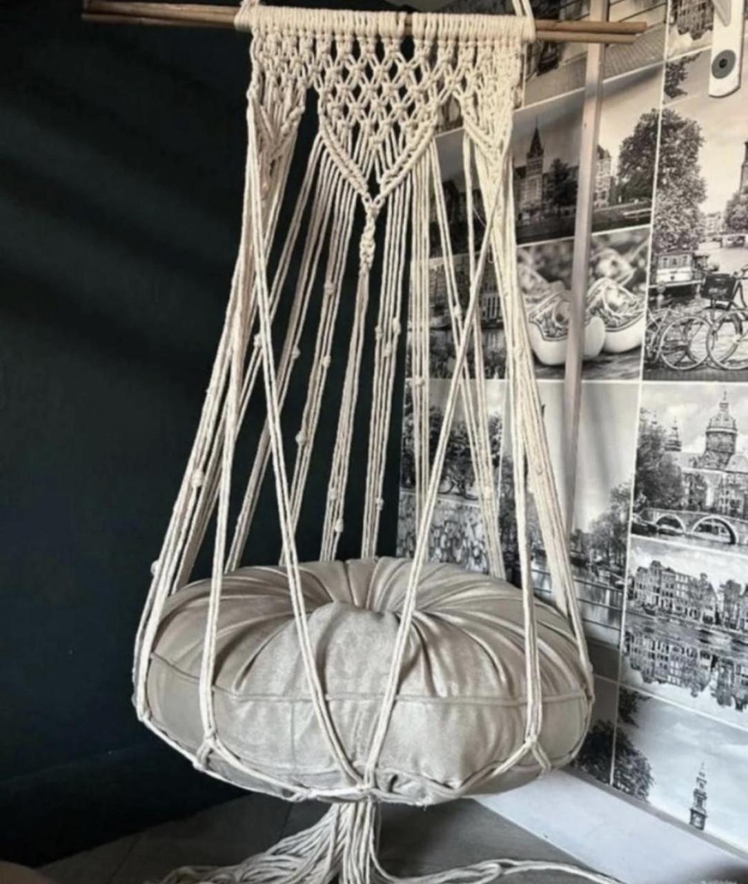 Nieuw! Macramé dierenmand, handgemaakt!