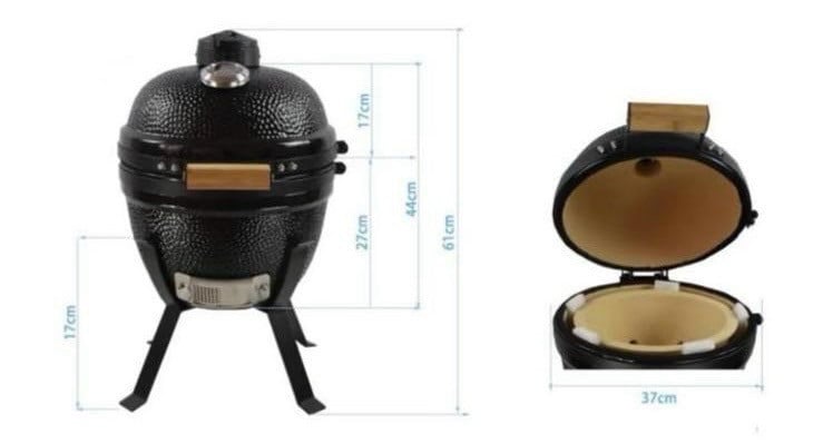Kamado BBQ 14 inch, inclusief onderstel