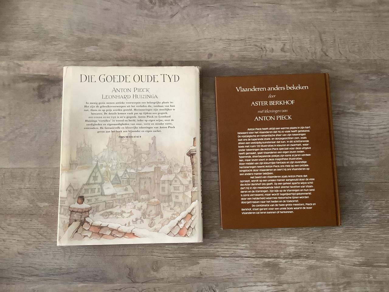 Twee Anton Pieck Boeken, die Goede Oude Tijd + Vlaanderen anders bekeken