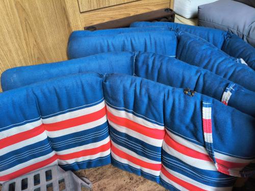Tuinstoelkussens Blauw-wit-rood 5 stuks