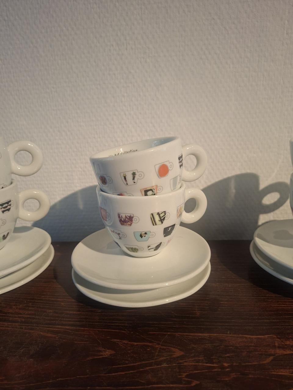 6 illy koffie kop en schotel design kunst