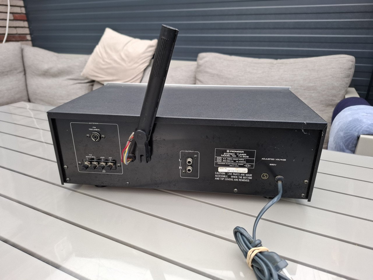 Pioneer TX 608 klassieke tuner, zilver.