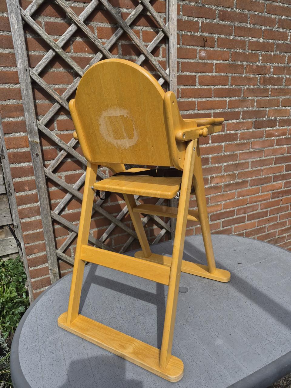 Kinderstoel massief hout, opklapbaar