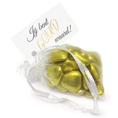 Bedankjes  organza snoep zakjes 1 euro