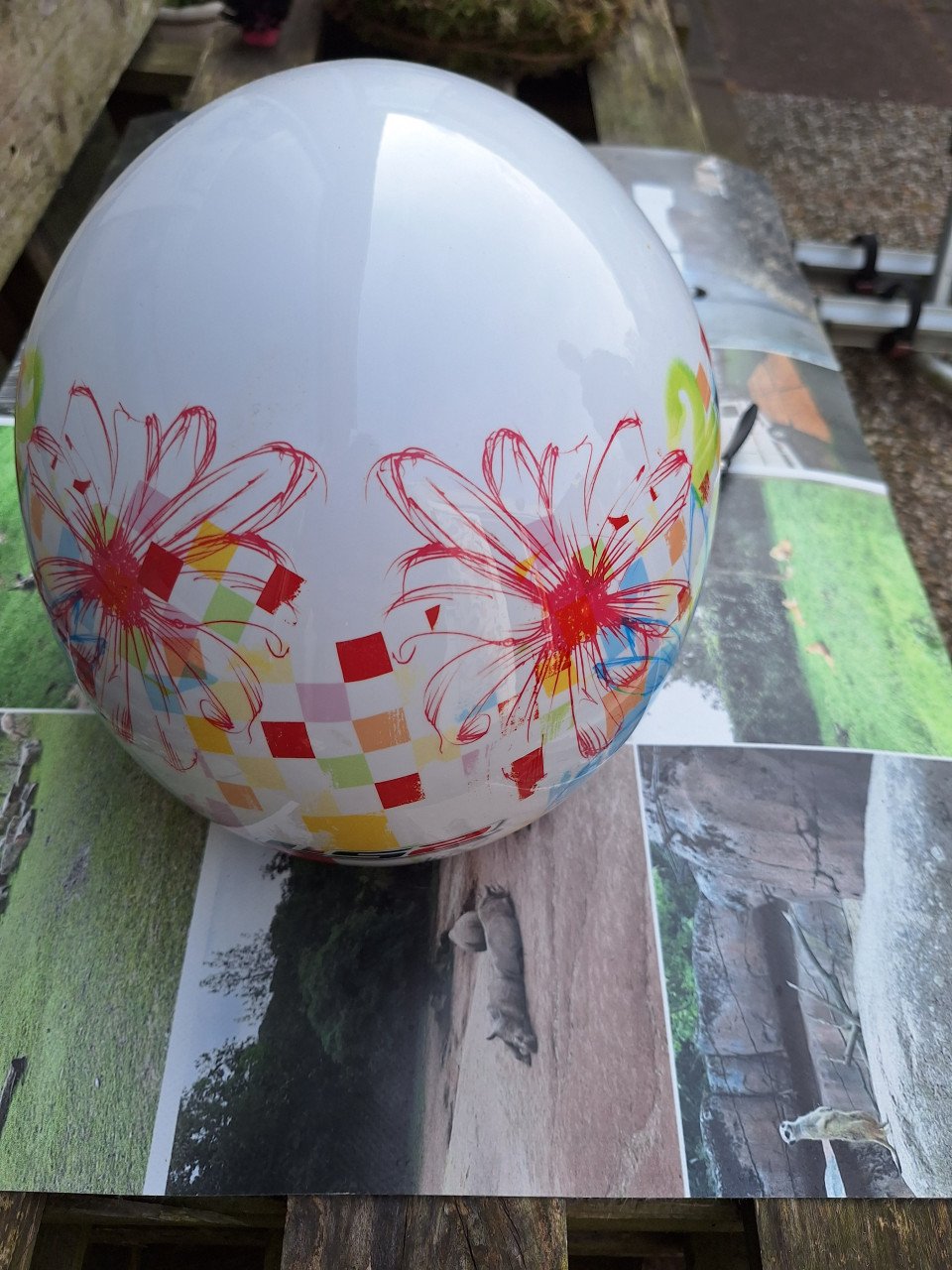 Leuke helm 2x opgehad