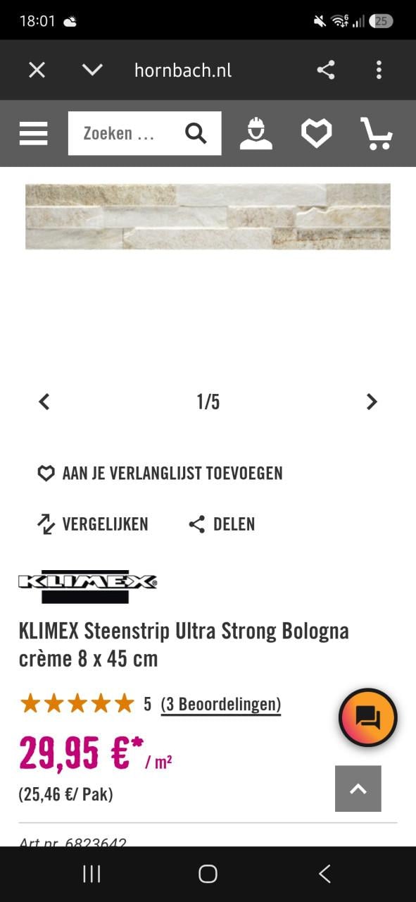 31 dozen Klimex Bologna Creme Steenstrips