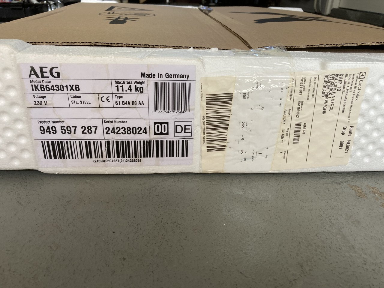 Inductie kookplaat AEG IKB64301XB fabrieksnieuw in doos. Beste uit de test