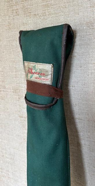 Bamboe vintage hengel in foedraal merk Albatros