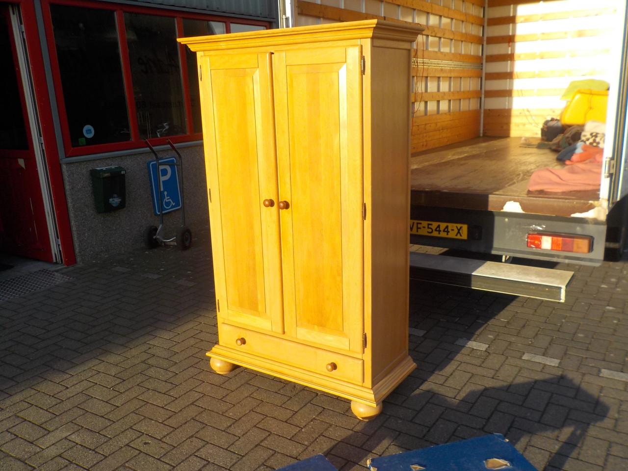 Massief blank eiken legkast met lade in zeer goede staat