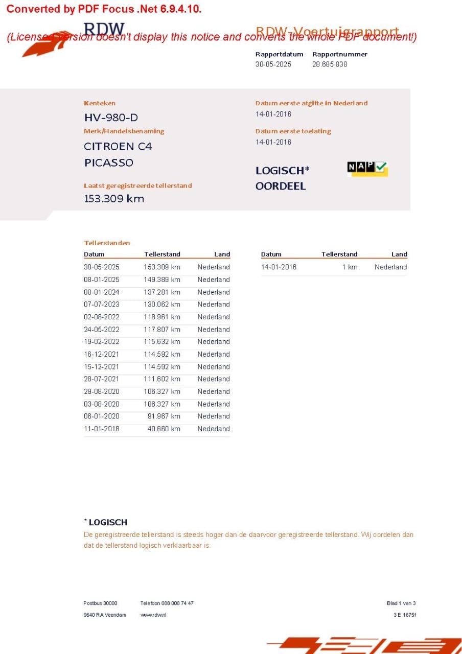 Citroen Grand C4 Picasso 1.6 165pk s&s business automaat 7p vol-leer naviga