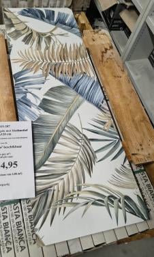3035-287 Decor tegels met bladmotief, 40x120 cm van € 87,31/m² voor