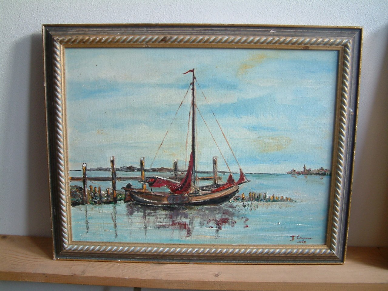 Div vazen  100 x 80 cm schilderij olie verf  -Veere 60 x 80 cm  30 x40 cm