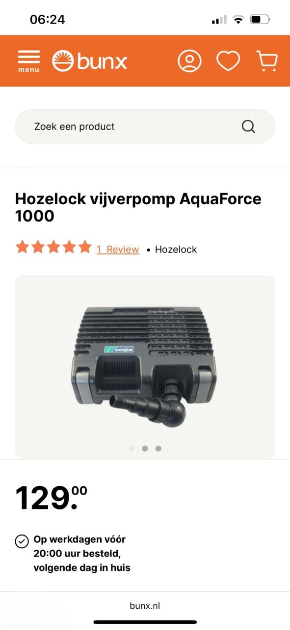 Te koop hozelock aquaforce 1000 sterke en zuinige Vijverpomp en 1000 lpu
