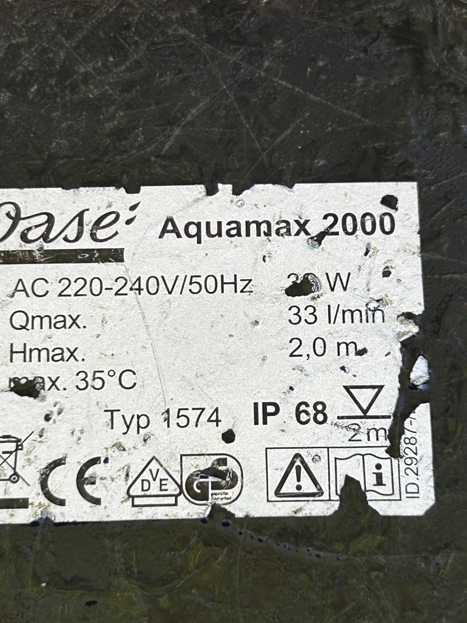 Te koop oase aquamax 2000 sterke en zuinige Vijverpomp