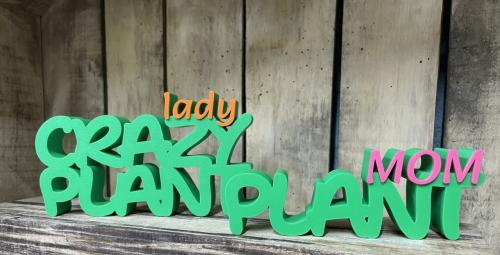 3d Pop Up teksten Plantenliefhebbers