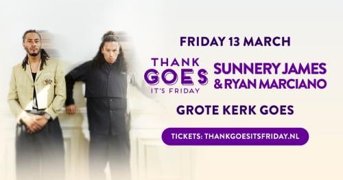 Vier kaarten voor Thank Goes it's friday op 13 maart