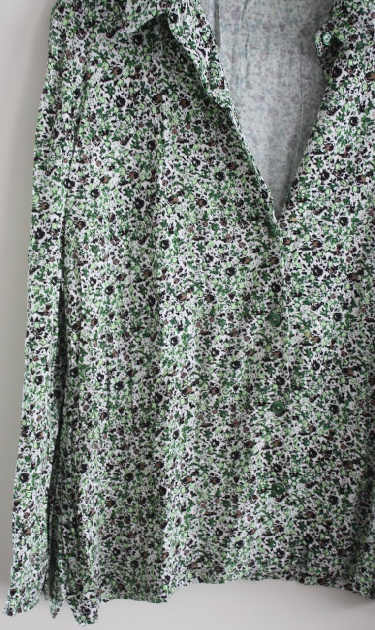 Blousem et zwart groen motief maat 42
