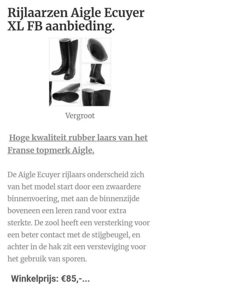 Aigle rubberen rijlaarzen mt 38