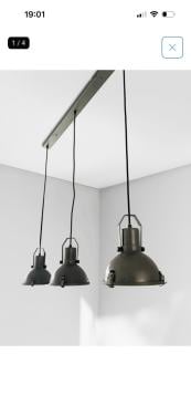 Hanglamp met 3 Pitten met Verdoezelaar