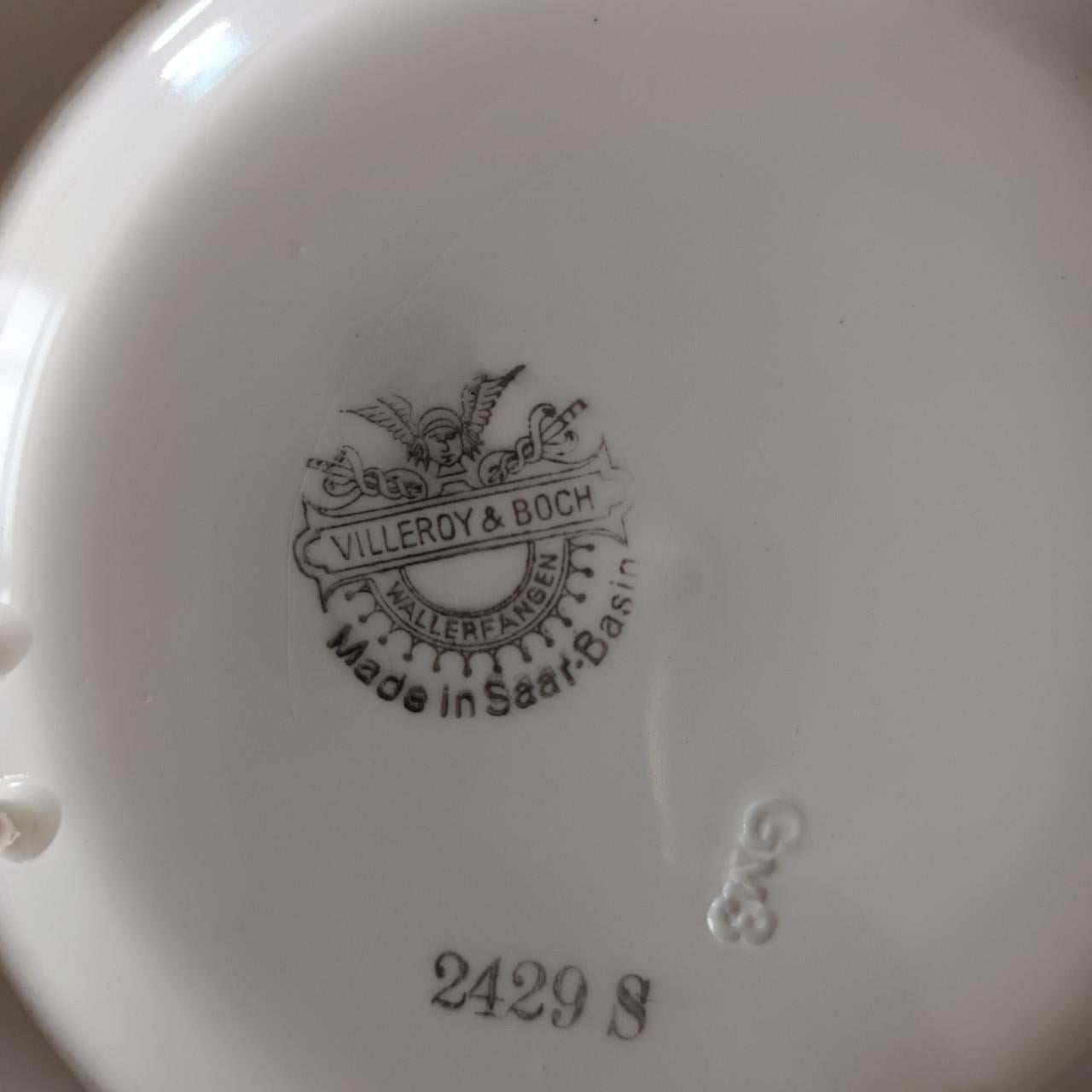 Antiek bord Villeroy & Boch Wallerfangen; puntgaaf