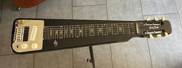 Lapsteel gitaar met standaard