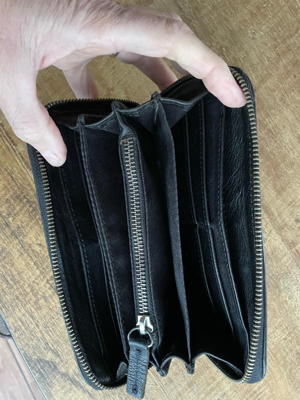 Leren cowboybag portemonnee