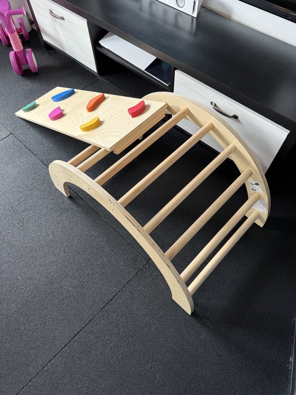 Klimboog met losse hindernis plank