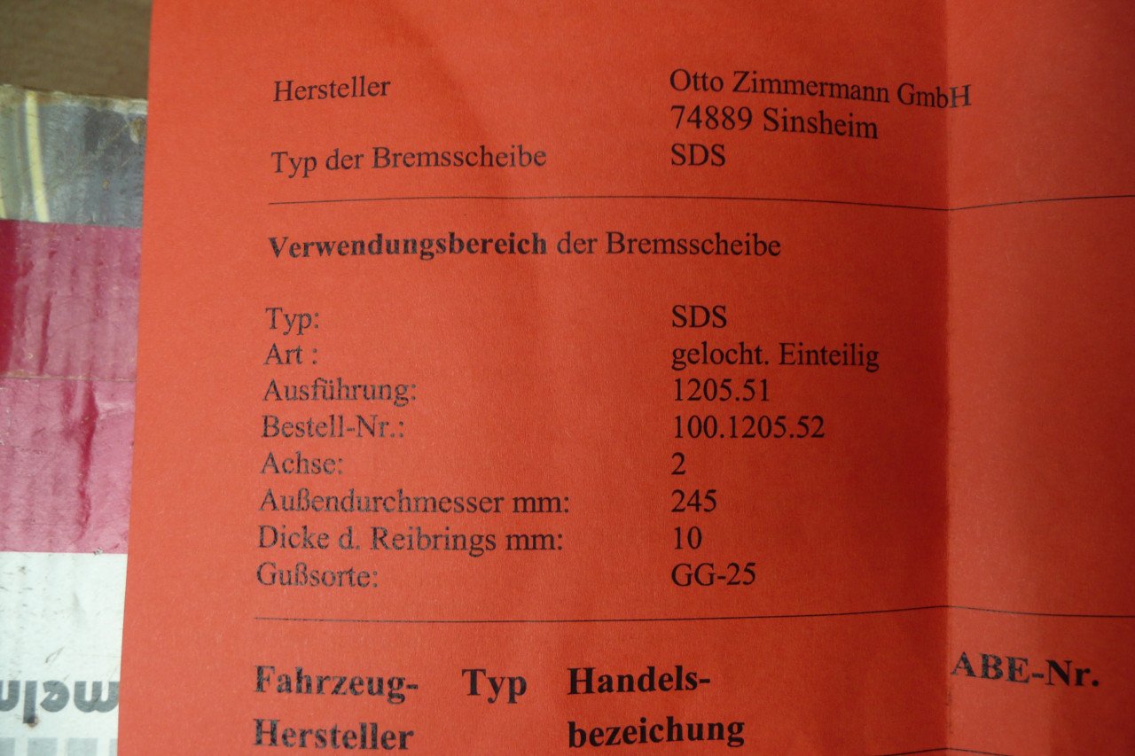 Set van 2 geperforeerde Zimmermann remschijven Audi 80/90/100