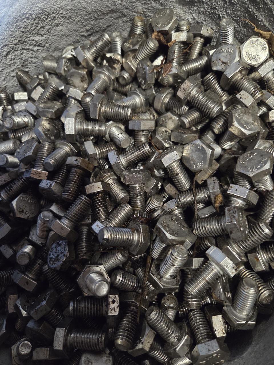 Rvs bout m10 20mm lang  , m10 moeren