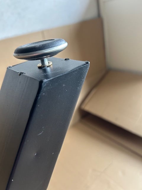 Zwart stalen matrix tafelpoten (2x)