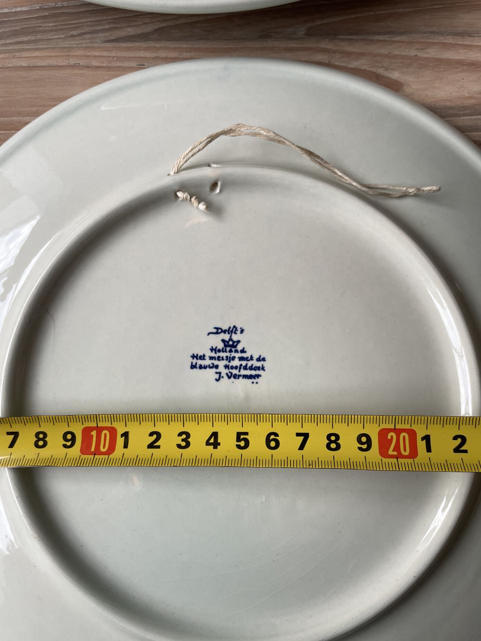 4 Delfs blauwe borden