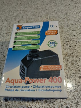 Nieuw waterpompje Aqua power 400