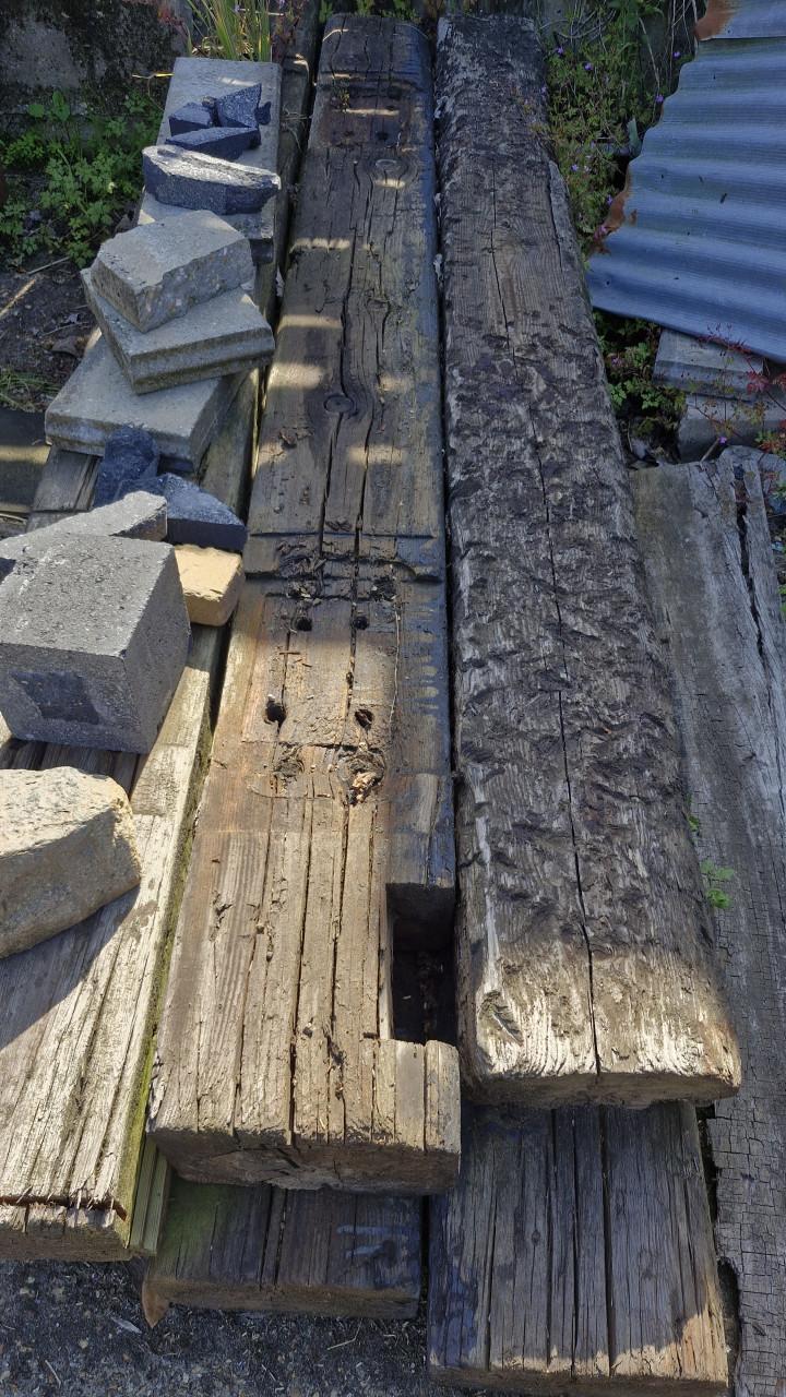 6 stuks oude treinbielzen