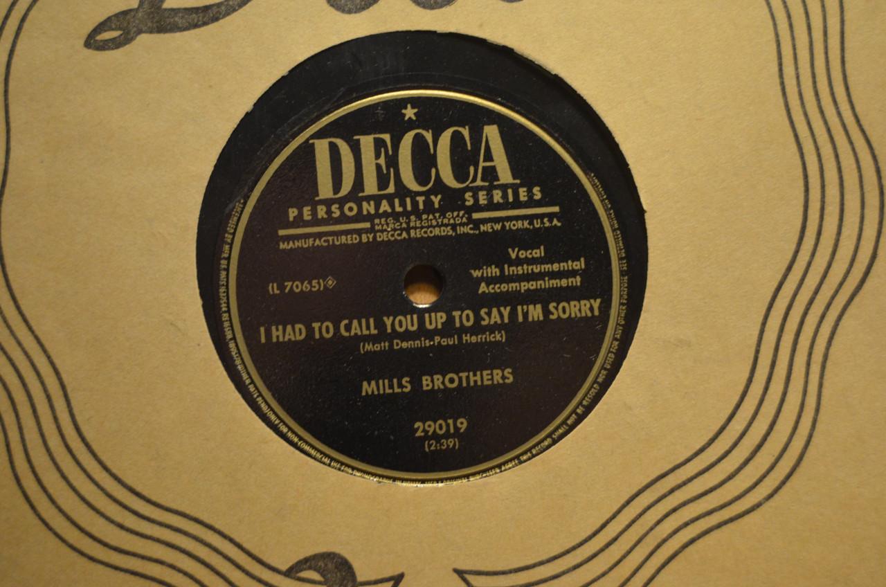 78 rpm Mills Brothers jaren '40 en '50 héél veel stuks.