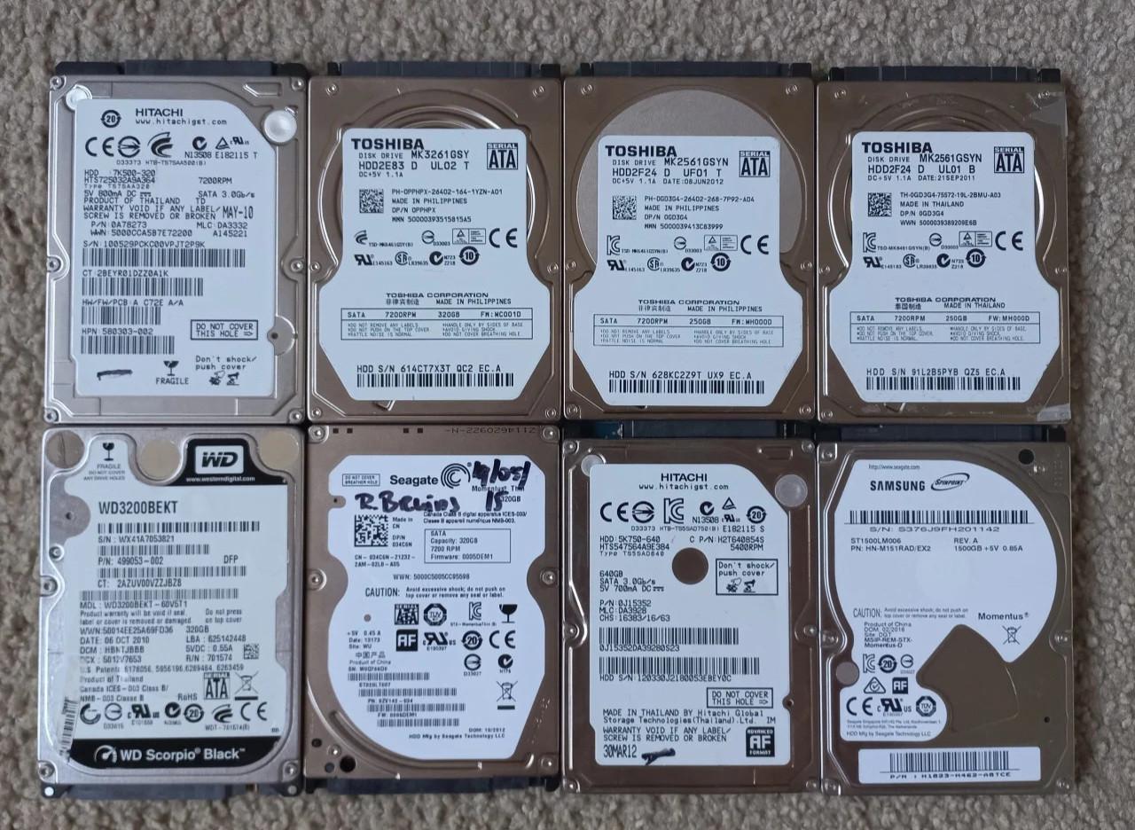 Diverse harde schijven te koop