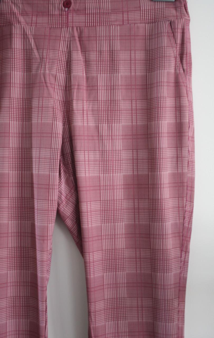 Roze rode geruite broek maat xl