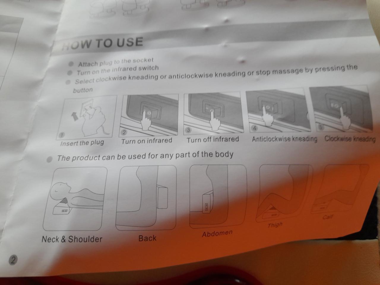 Masage en infrarood warmte kussen