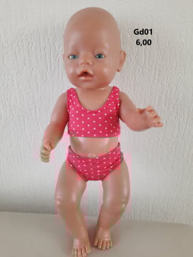 Baby born / babyborn bikini . Opbrengst KiKa. Poppenkleertjes.
